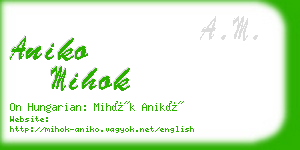 aniko mihok business card